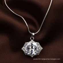 Italian jewelry bling bling cz pendant necklace big zircon pendant necklace